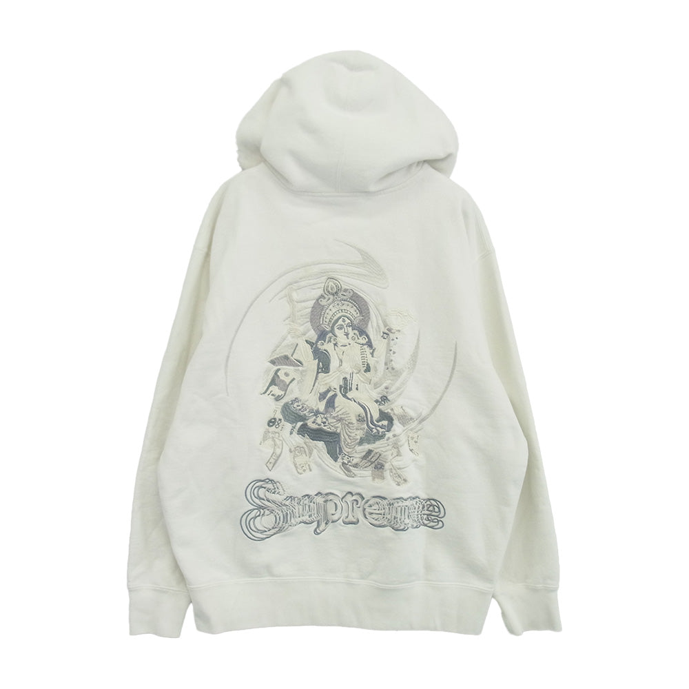 Supreme シュプリーム 22AW Lakshmi Zip Up Hooded Sweatshirt ラクシュミー ジップアップ フーデッド スウェットシャツ パーカー ホワイト系 L【中古】