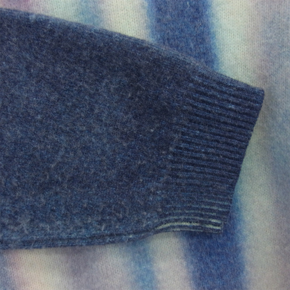 Supreme シュプリーム 23AW Blurred Logo Sweater ブラードロゴ ウール混 ニットセーター ブルー系 パープル系 マルチカラー系 L【美品】【中古】