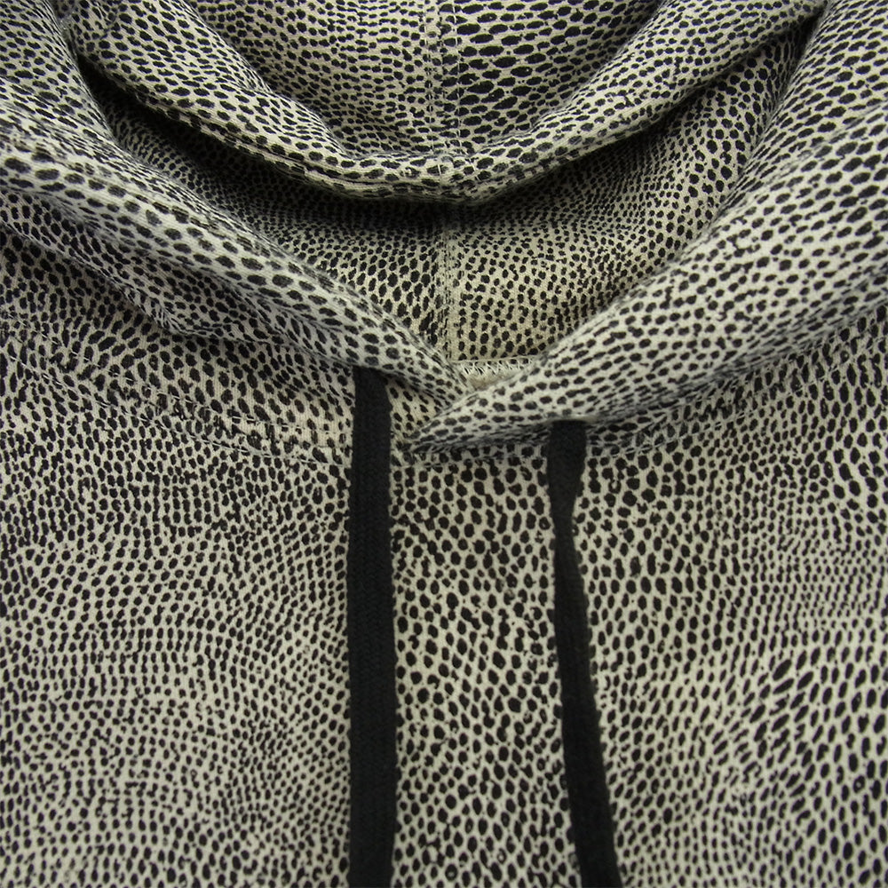 Supreme シュプリーム 25SS Small Box Hooded Sweatshirt Snakeskin スモールボックスロゴ プルオーバーパーカー フーディー スネークスキン ブラック系 ホワイト系 XL【美品】【中古】