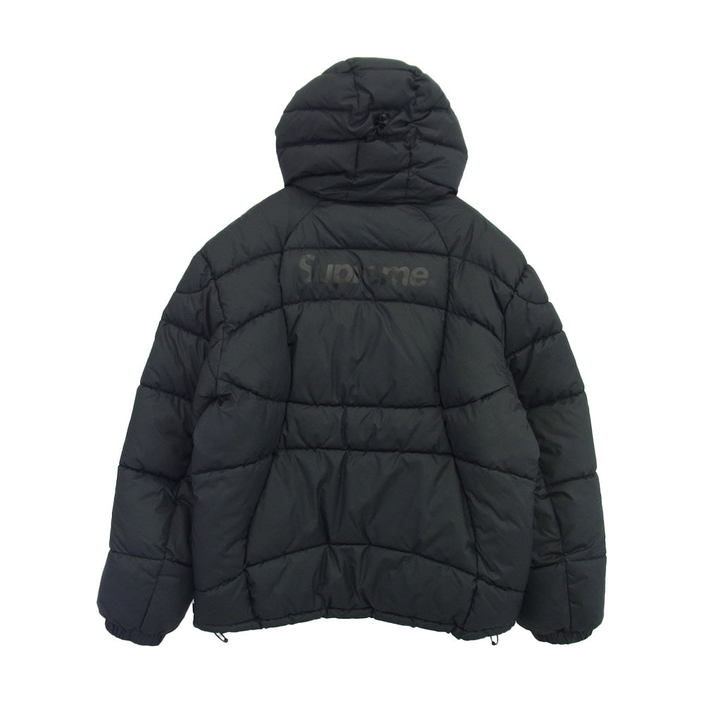 Supreme シュプリーム 21AW Warp Hooded Puffy Jacket ワープ フーデッド パフィー ジャケット アウター ブルゾン ブラック系 L【美品】【中古】