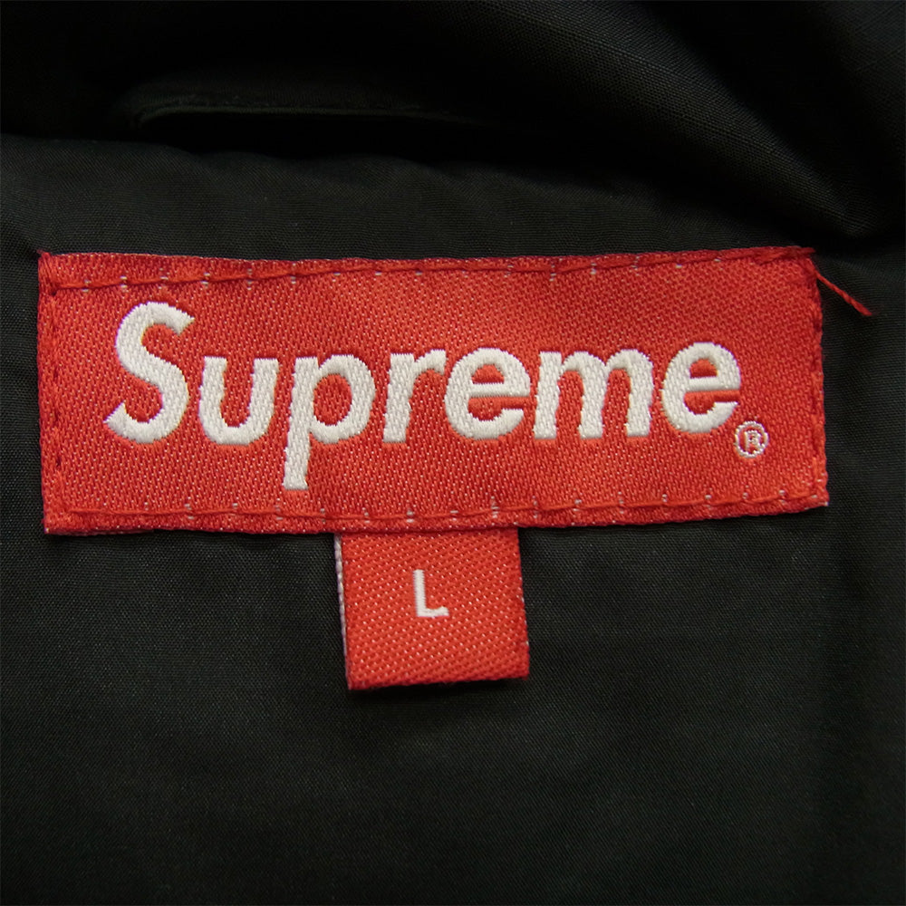 Supreme シュプリーム 21AW Warp Hooded Puffy Jacket ワープ フーデッド パフィー ジャケット アウター ブルゾン ブラック系 L【美品】【中古】