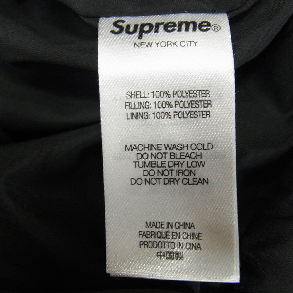 Supreme シュプリーム 21AW Warp Hooded Puffy Jacket ワープ フーデッド パフィー ジャケット アウター ブルゾン ブラック系 L【美品】【中古】