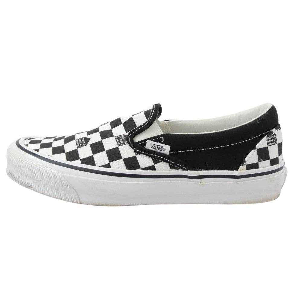 VANS バンズ VN0A45JK2GZ × Dover Street Market ドーバー ストリート マーケット UA OG Classic Slip-On LX クラシック スリッポン ブラック系 ホワイト系 25cm 【中古】