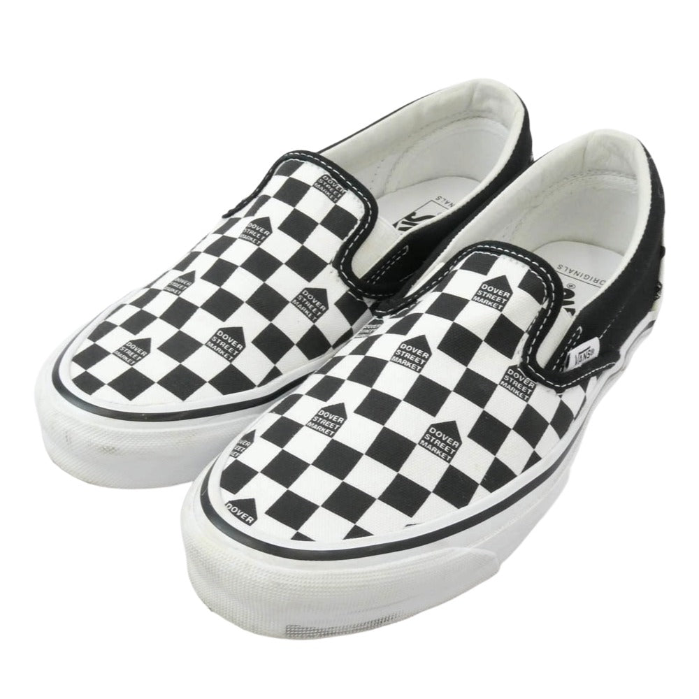 VANS バンズ VN0A45JK2GZ × Dover Street Market ドーバー ストリート マーケット UA OG Classic Slip-On LX クラシック スリッポン ブラック系 ホワイト系 25cm 【中古】