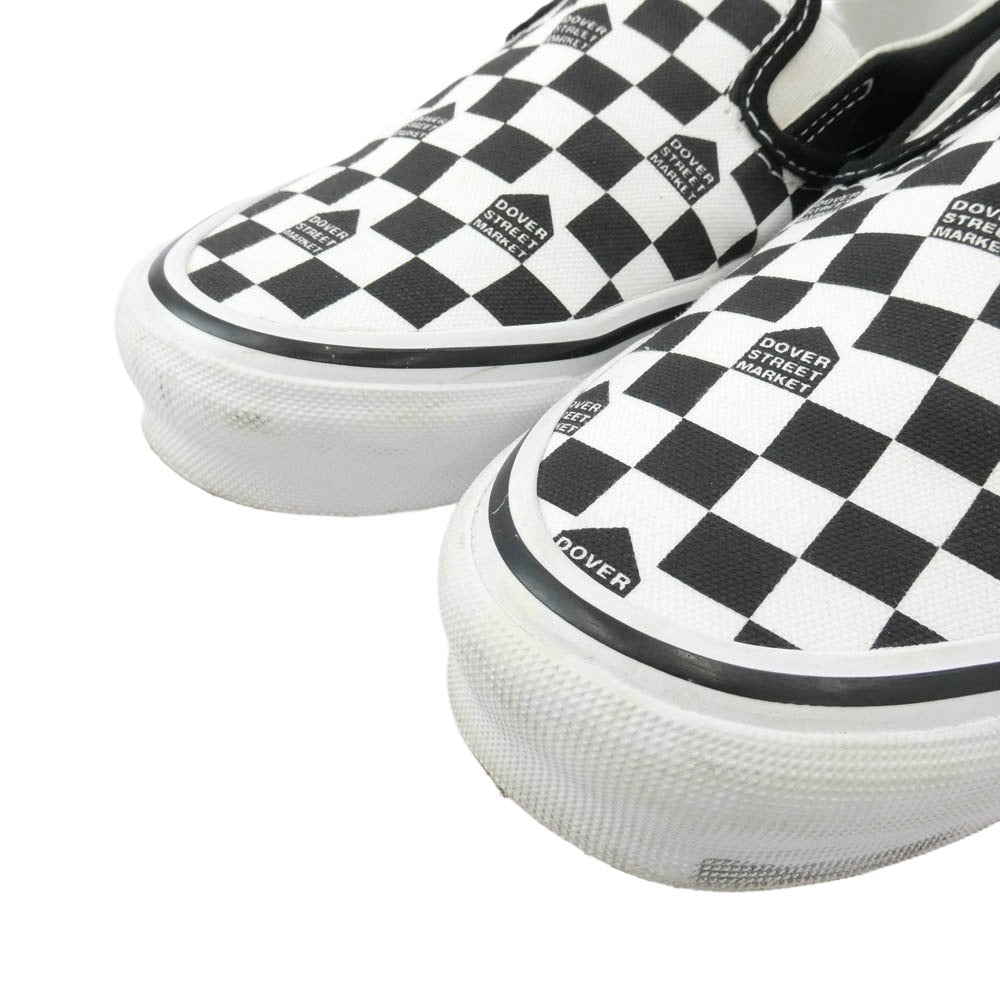 VANS バンズ VN0A45JK2GZ × Dover Street Market ドーバー ストリート マーケット UA OG Classic Slip-On LX クラシック スリッポン ブラック系 ホワイト系 25cm 【中古】