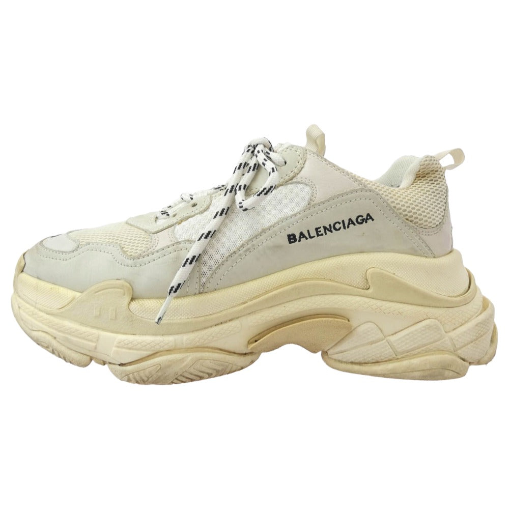 BALENCIAGA バレンシアガ イタリア製 初期 Triple S Trainers トリプルS トレーナーズ スニーカー ホワイト系 40【中古】