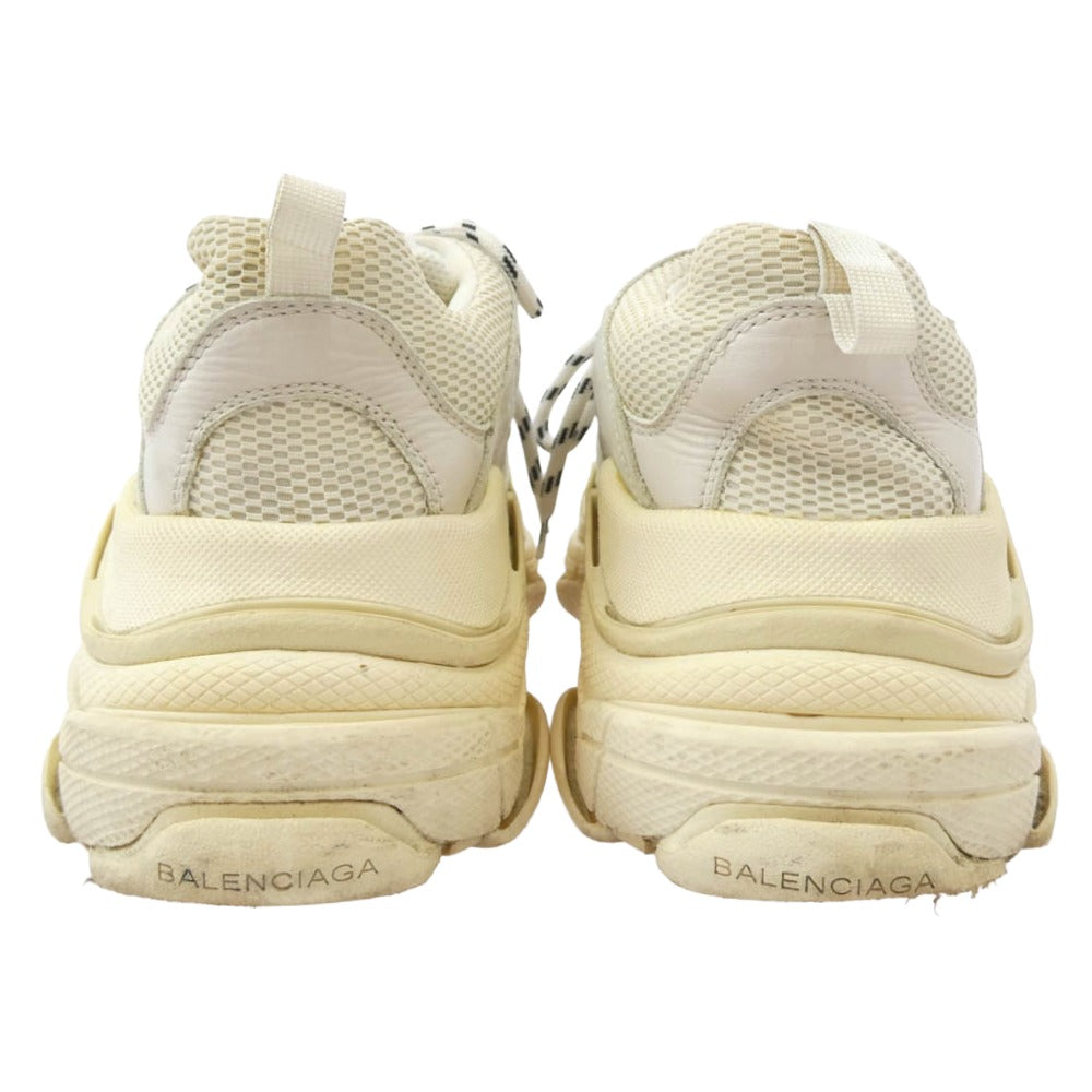 BALENCIAGA バレンシアガ イタリア製 初期 Triple S Trainers トリプルS トレーナーズ スニーカー ホワイト系 40【中古】