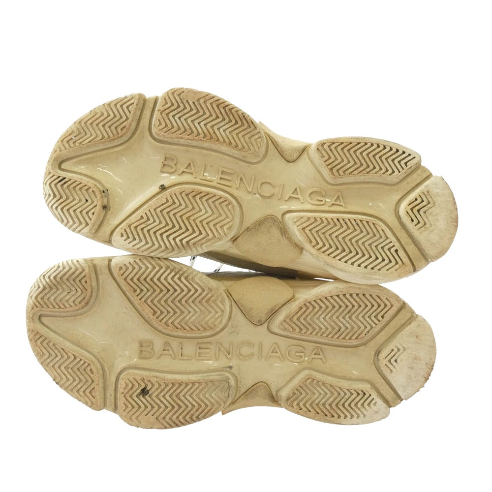 BALENCIAGA バレンシアガ イタリア製 初期 Triple S Trainers トリプルS トレーナーズ スニーカー ホワイト系 40【中古】