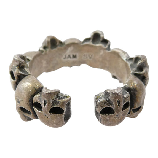 JAM HOME MADE ジャムホームメイド マルチスカル リング シルバー系 ９号【中古】