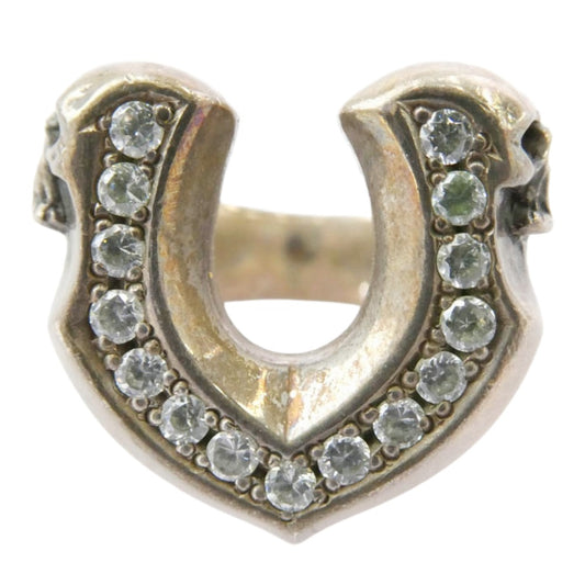 DEAL DESIGN ディールデザイン ジルコニア ホースシュー リング シルバー系 17号【中古】