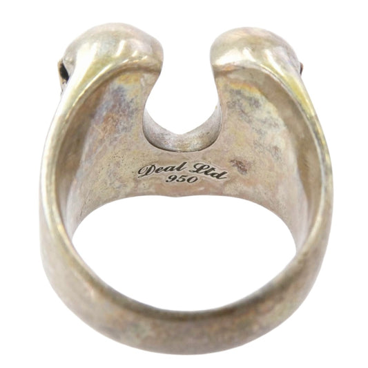 DEAL DESIGN ディールデザイン ジルコニア ホースシュー リング シルバー系 17号【中古】