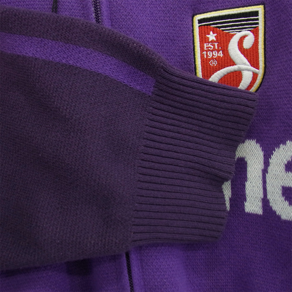 Supreme シュプリーム 25SS Umbro アンブロ Zip Up Sweater Purple ジップアップ フルジップ ニット セーター ジャケット パープル系 XL【中古】