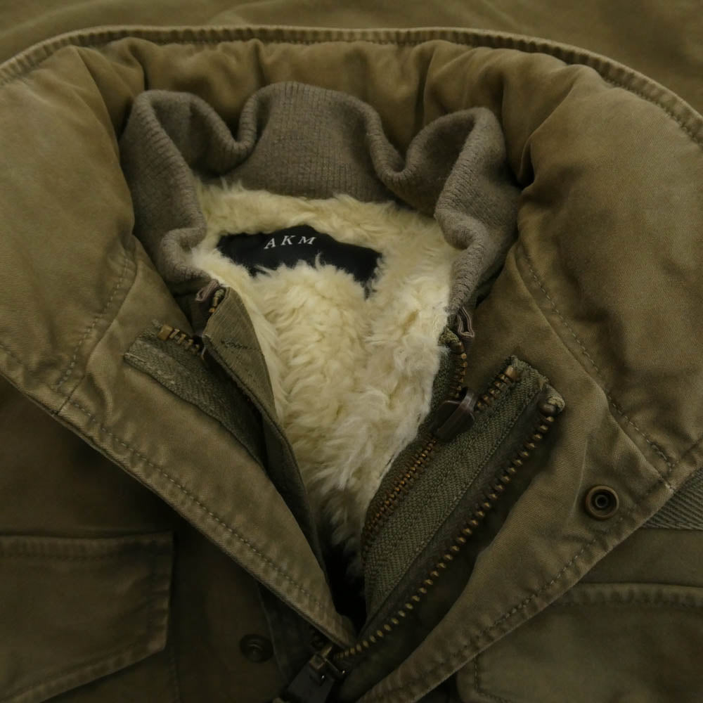 AKM エイケイエム B161 M-65 cold weather ライナー付き ミリタリー ジャケット カーキ系 M【中古】