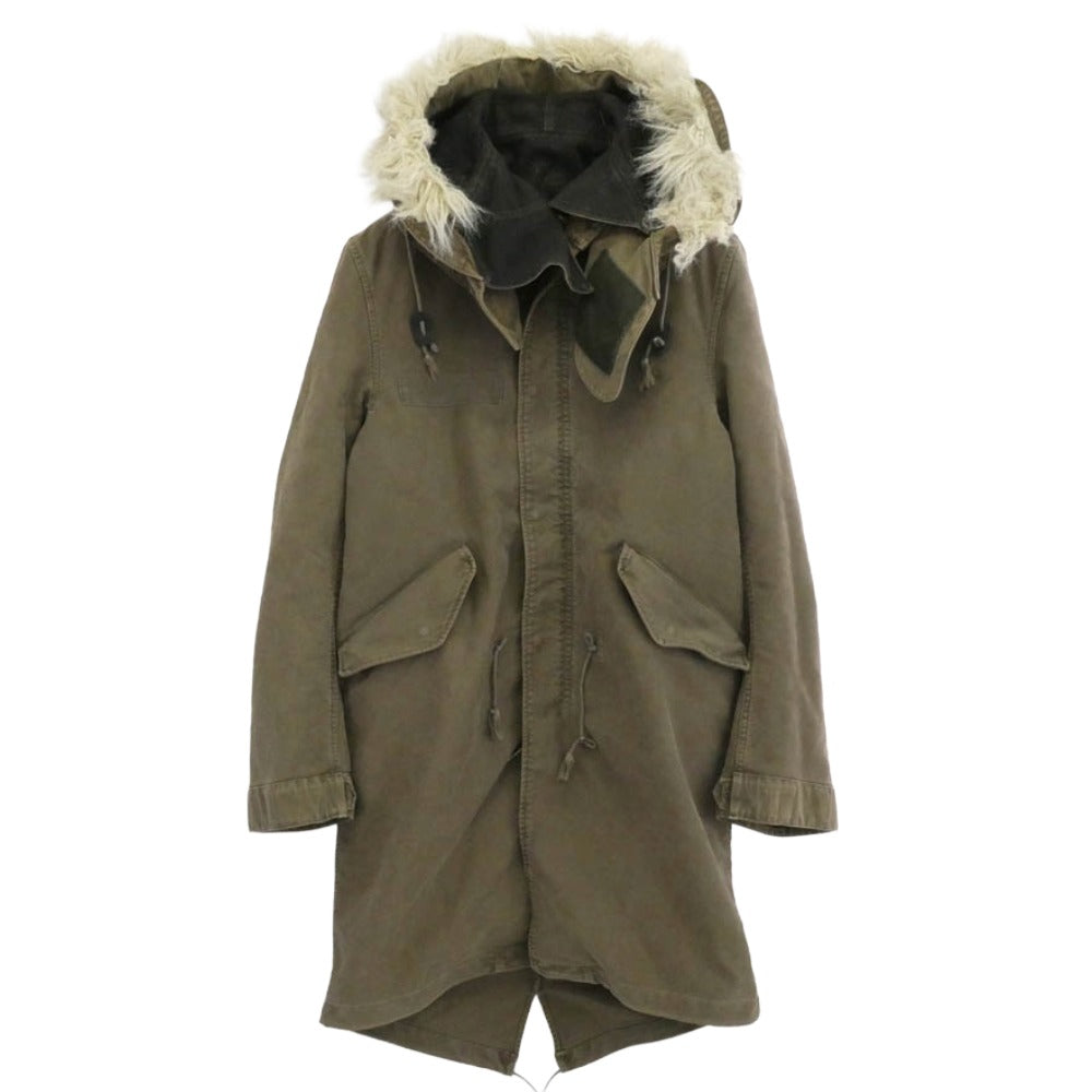 AKM エイケイエム B101 M-51 COLD WEATHER ライナー付き モッズコート カーキ系 L【中古】