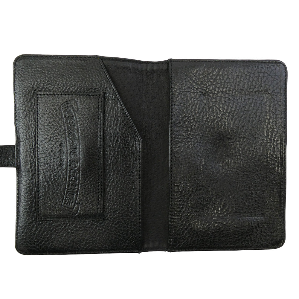 CHROME HEARTS クロムハーツ（原本無） FIELD NOTES COVER クロスボールボタン レザーフィールド ノートカバー ブラック系【中古】