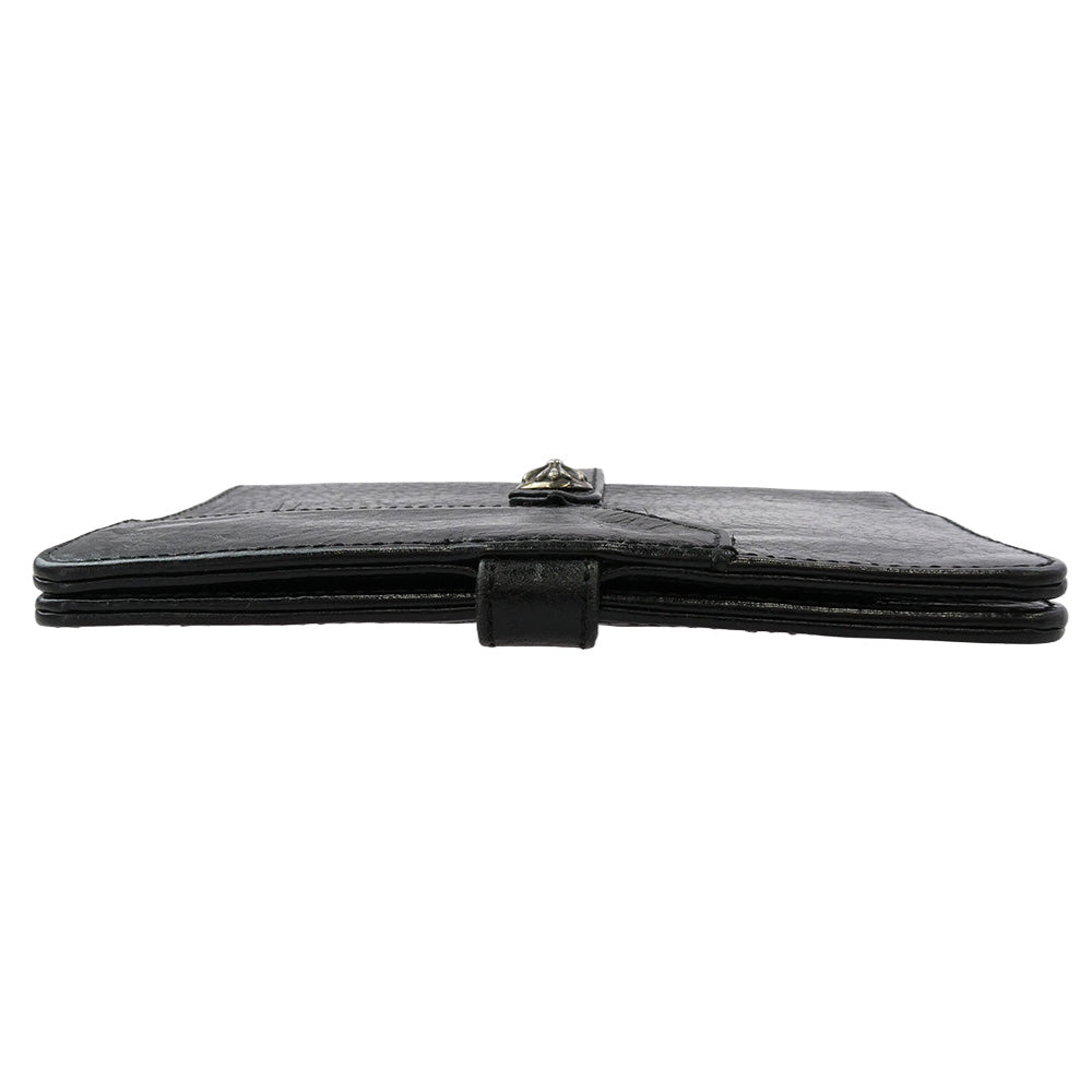 CHROME HEARTS クロムハーツ（原本無） FIELD NOTES COVER クロスボールボタン レザーフィールド ノートカバー ブラック系【中古】