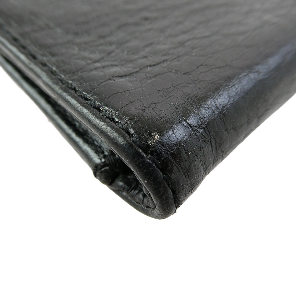 CHROME HEARTS クロムハーツ（原本無） FIELD NOTES COVER クロスボールボタン レザーフィールド ノートカバー ブラック系【中古】