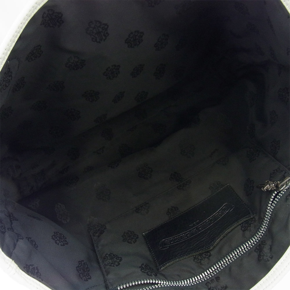 CHROME HEARTS クロムハーツ（原本無） FS TOTE FSトート クロスパッチ レザー トートバッグ ホワイト系【中古】