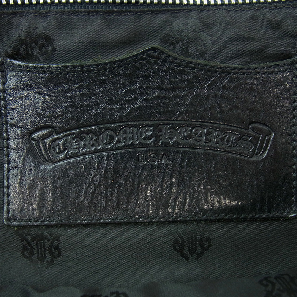 CHROME HEARTS クロムハーツ（原本無） FS TOTE FSトート クロスパッチ レザー トートバッグ ホワイト系【中古】