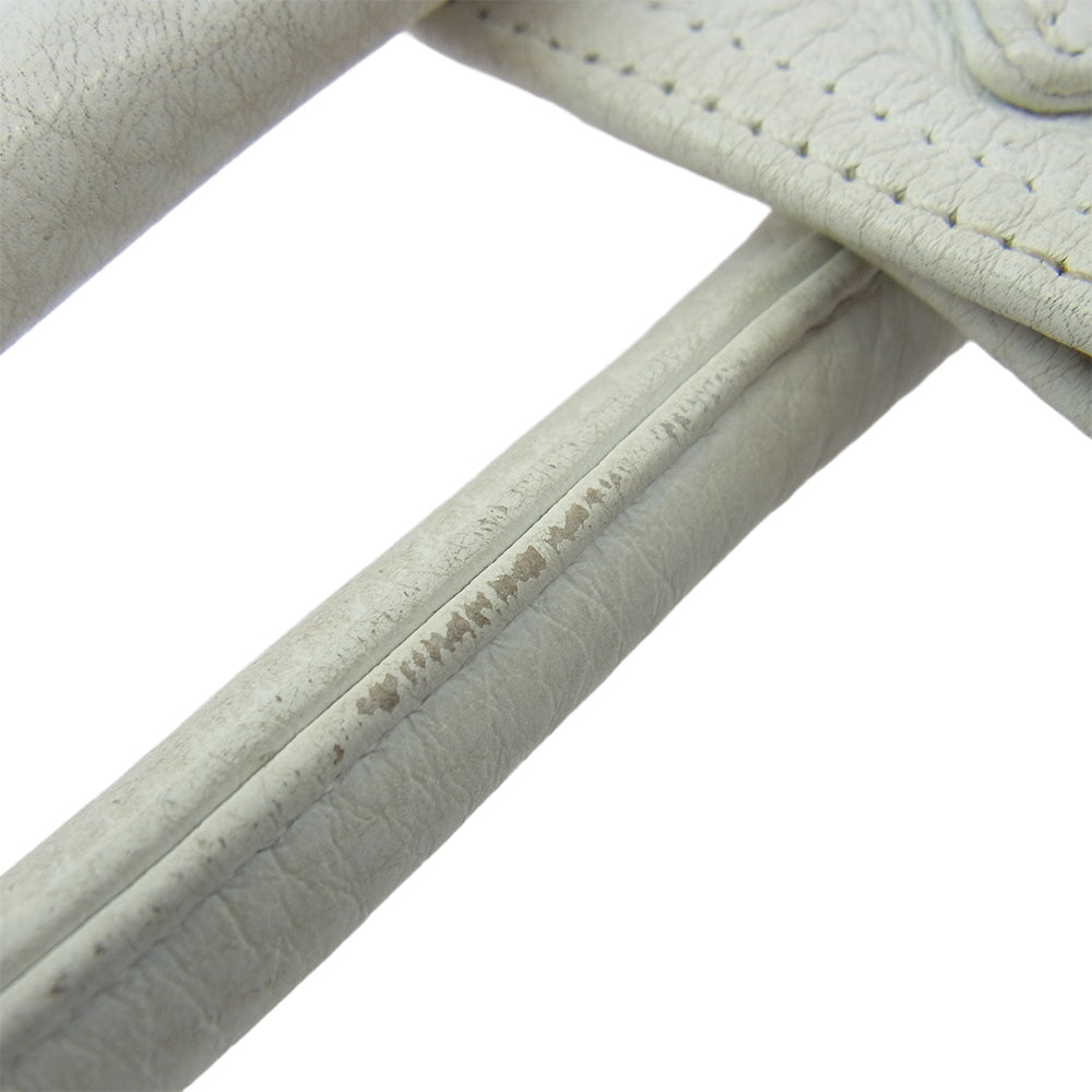 CHROME HEARTS クロムハーツ（原本無） FS TOTE FSトート クロスパッチ レザー トートバッグ ホワイト系【中古】