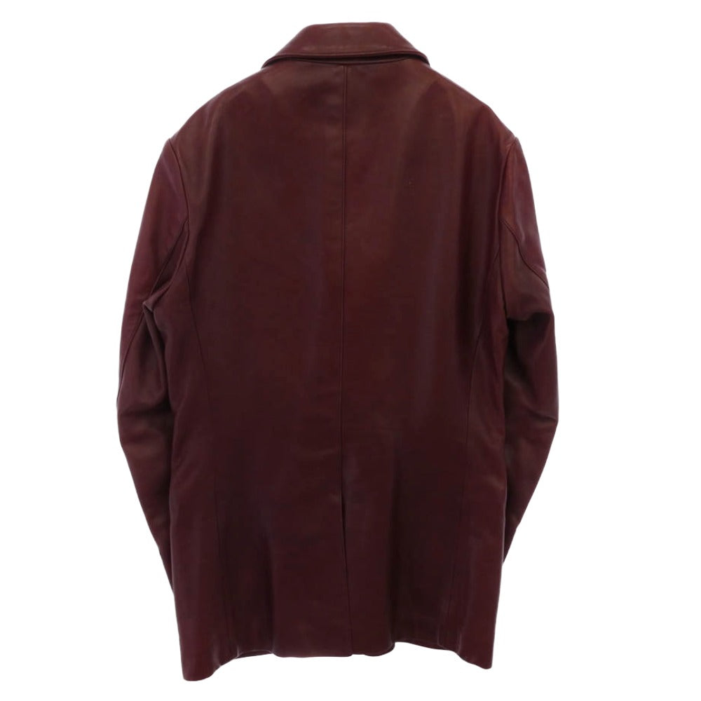 CHROME HEARTS クロムハーツ（原本無） 3B レザー テーラードジャケット ワインレッド系 M【中古】