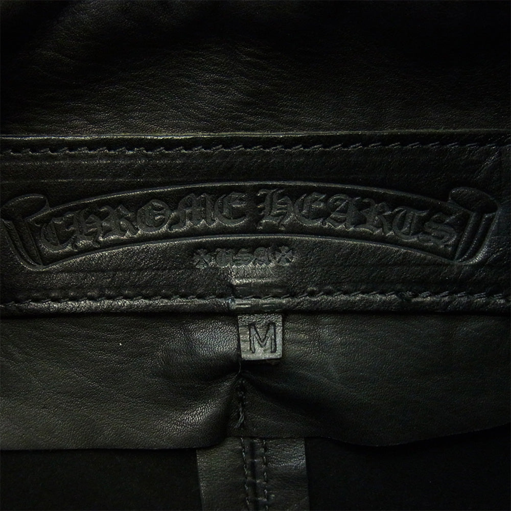 CHROME HEARTS クロムハーツ（原本無） EZ RIDER イージーライダー ダガージップ プルオーバー ライダースジャケット ブラック系 M【中古】