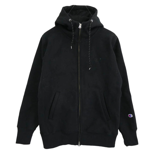Champion チャンピオン STORMSHELL Hooded Sweatshirt スウェット ジップパーカー ブラック系 L【中古】