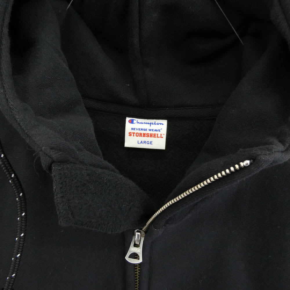 Champion チャンピオン STORMSHELL Hooded Sweatshirt スウェット ジップパーカー ブラック系 L【中古】