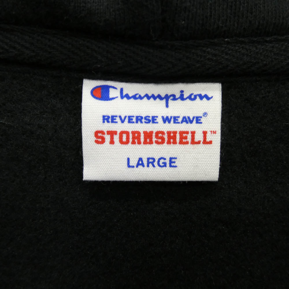 Champion チャンピオン STORMSHELL Hooded Sweatshirt スウェット ジップパーカー ブラック系 L【中古】