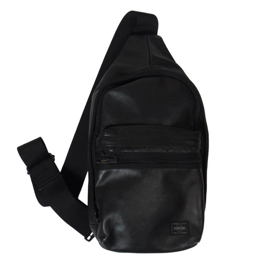 PORTER ポーター 023-03799 ALOOF SLING SHOULDER BAG アルーフ スリング ショルダー バッグ ブラック系【中古】
