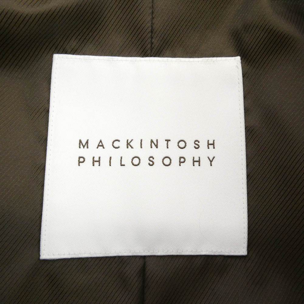 MACKINTOSH PHILOSOPHY マッキントッシュフィロソフィー H1C55-812-57 ダブルチェスター メルトン ウール コート ブラウン系 38【中古】
