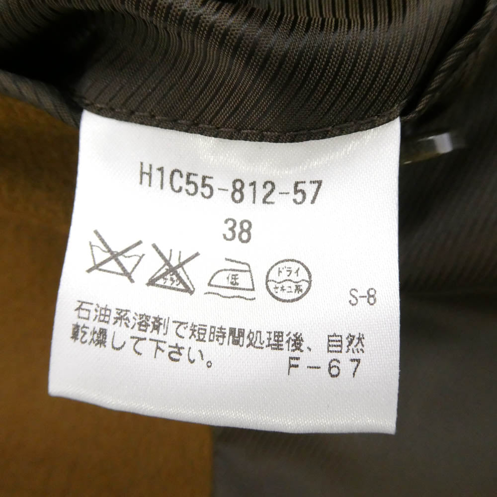 MACKINTOSH PHILOSOPHY マッキントッシュフィロソフィー H1C55-812-57 ダブルチェスター メルトン ウール コート ブラウン系 38【中古】