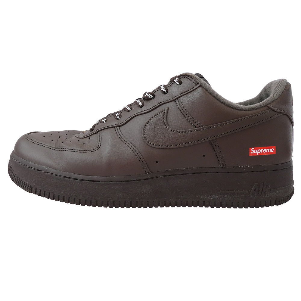 Supreme シュプリーム CU9225-200 × NIKE AIR FORCE 1 LOW BAROQUE BROWN ナイキ エアフォース1 ローカットスニーカー ブラウン系 28.5cm【中古】