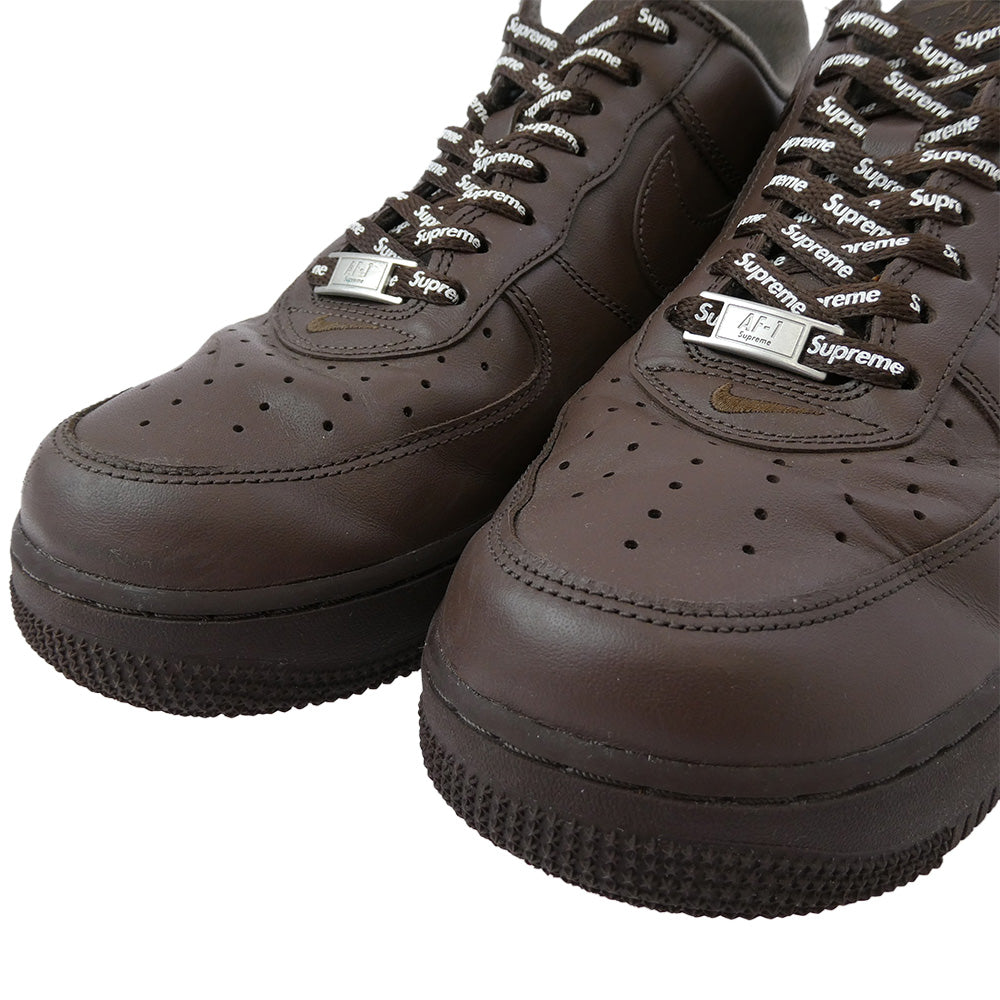 Supreme シュプリーム CU9225-200 × NIKE AIR FORCE 1 LOW BAROQUE BROWN ナイキ エアフォース1 ローカットスニーカー ブラウン系 28.5cm【中古】