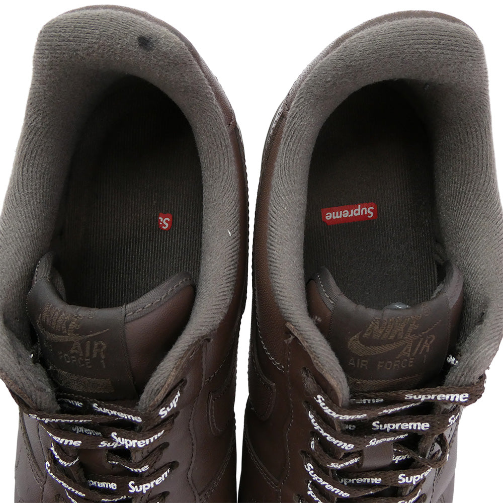 Supreme シュプリーム CU9225-200 × NIKE AIR FORCE 1 LOW BAROQUE BROWN ナイキ エアフォース1 ローカットスニーカー ブラウン系 28.5cm【中古】