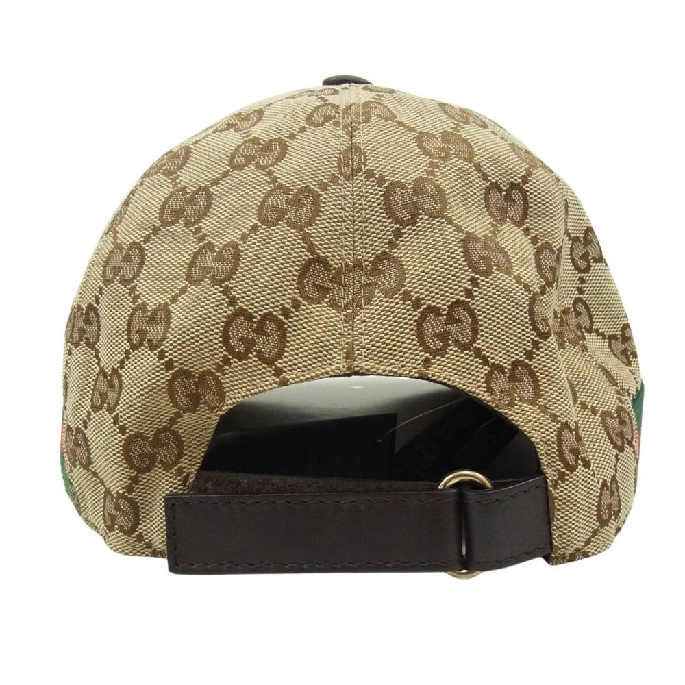 GUCCI グッチ 200035 GGキャンバス ベースボース キャップ ブラウン系 L【中古】