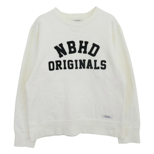 NEIGHBORHOOD ネイバーフッド 161ATNH-CSM05 NBHD ロゴ スウェット トレーナー オフホワイト系 M【中古】