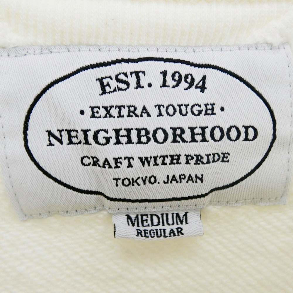 NEIGHBORHOOD ネイバーフッド 161ATNH-CSM05 NBHD ロゴ スウェット トレーナー オフホワイト系 M【中古】