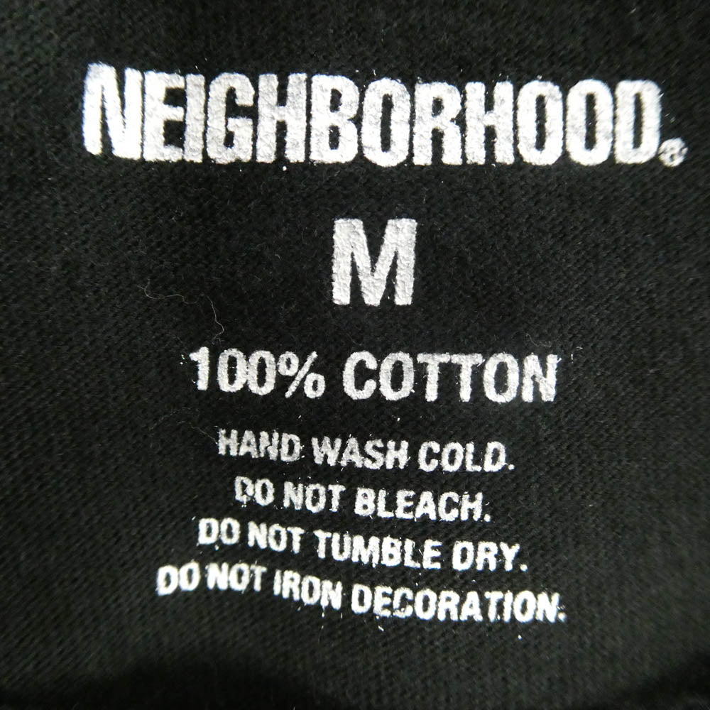 NEIGHBORHOOD ネイバーフッド craft with pride クラフトウィズプライド ロゴ プリント ロングスリーブ 長袖 Tシャツ ブラック系 M【中古】