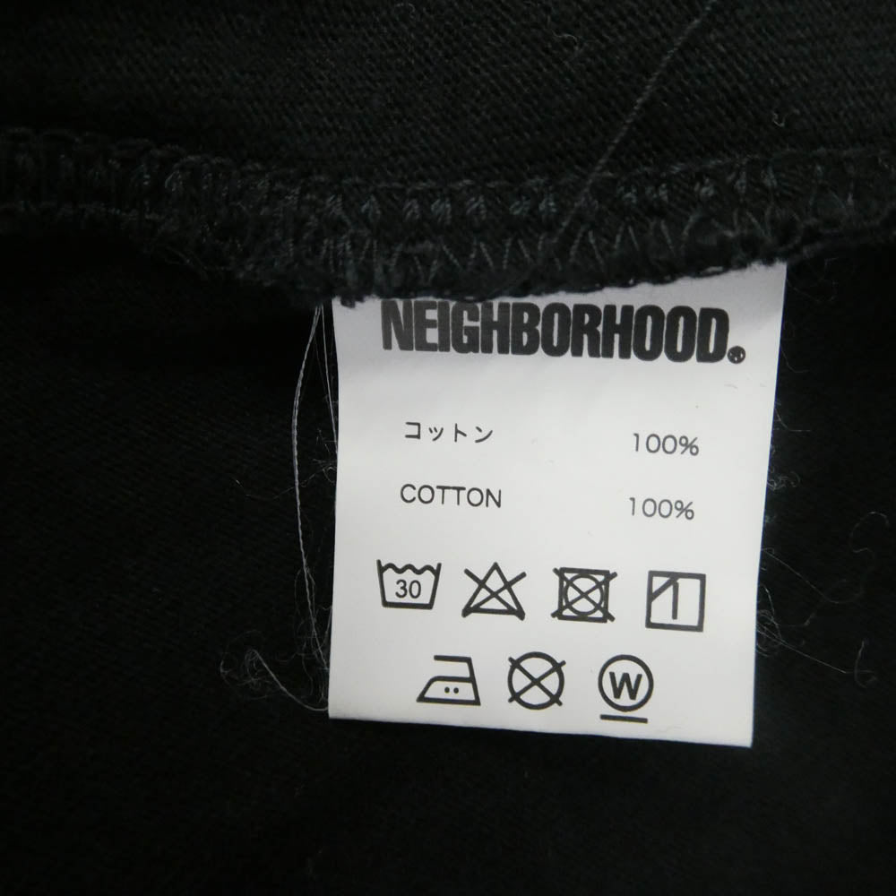 NEIGHBORHOOD ネイバーフッド craft with pride クラフトウィズプライド ロゴ プリント ロングスリーブ 長袖 Tシャツ ブラック系 M【中古】