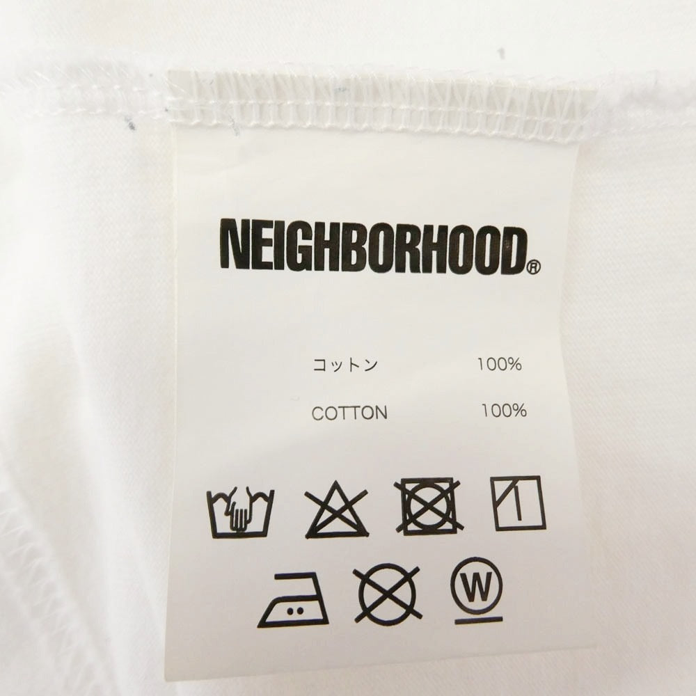 NEIGHBORHOOD ネイバーフッド ボックスロゴ ロングスリーブ カットソー 長袖 Tシャツ ホワイト系 M【中古】