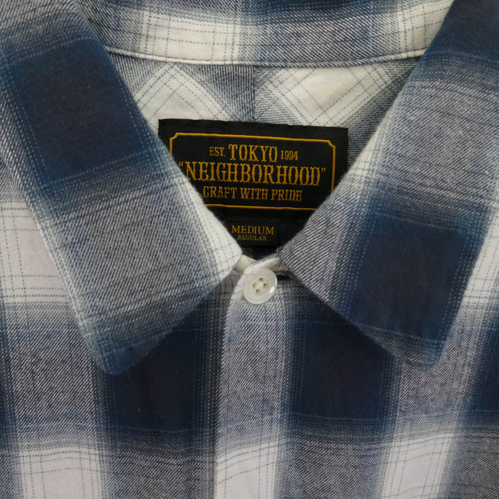 NEIGHBORHOOD ネイバーフッド 20SS 201ARNH-SHM03 B&C/C-SHIRT.LS フランネル 長袖 チェック シャツ グレー系 M【中古】