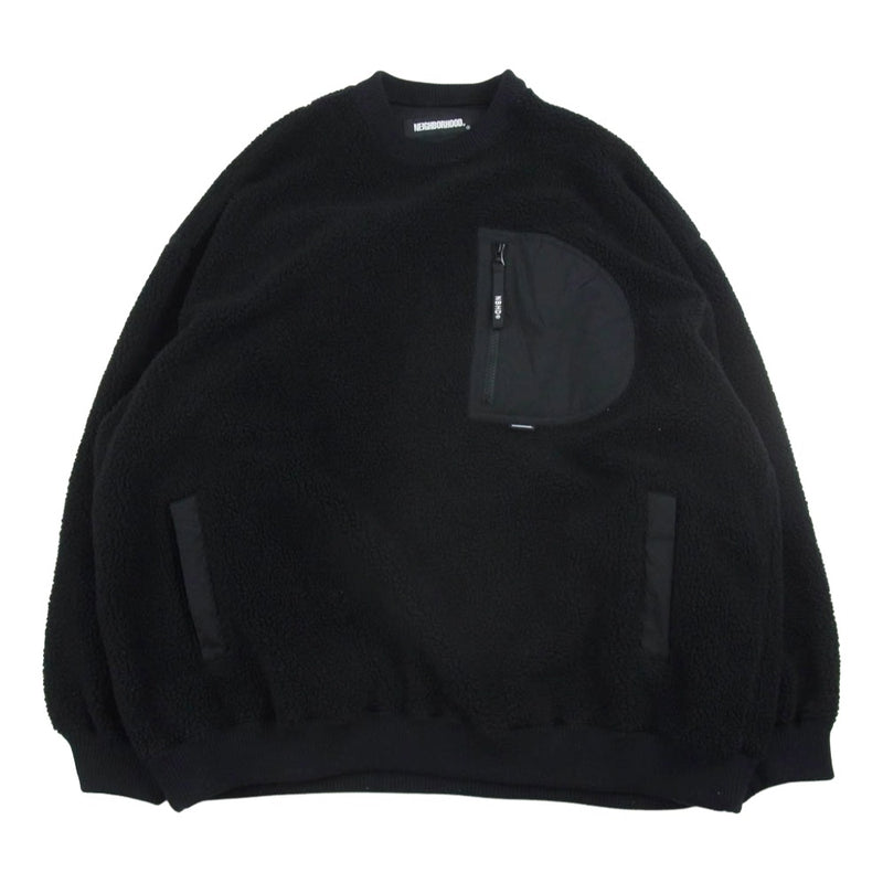 NEIGHBORHOOD ネイバーフッド 20AW 202AQNH-JKM07 BOA.CREW EA-JKT ボア クルー ジャケット スウェット ブラック系 M【中古】