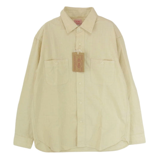 ビッグマイク CHAMBRAY CLASSIC L/S WORK SHIRTS シャンブレー クラシック ワーク シャツ イエロー系 L【新古品】【未使用】【中古】