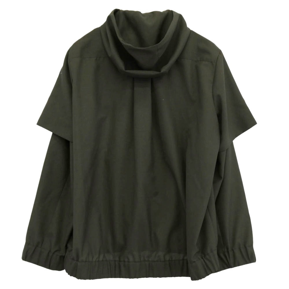 sacai 定番 21ss Suiting Pullover カーキ 2 Sacai サカイ 24AW 24-03420M Suiting Hoodie スウィッチング