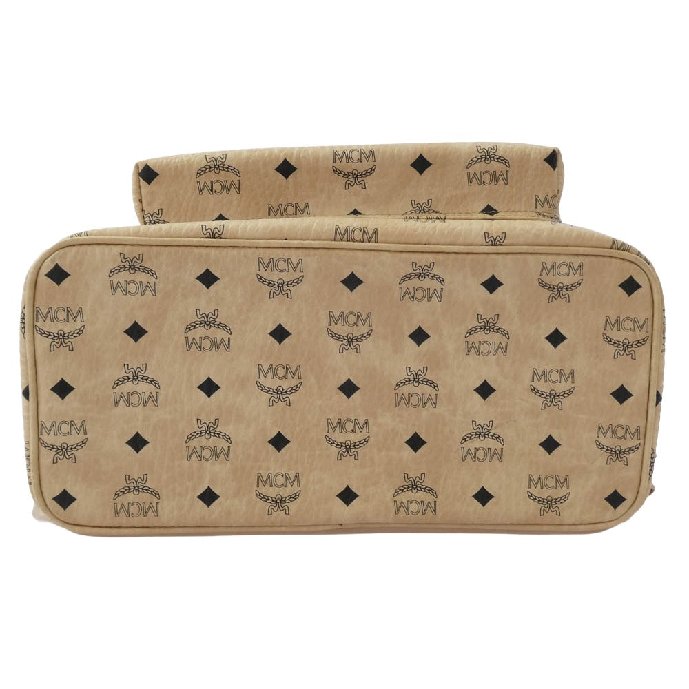 MCM エム・シー・エム サイド スタッズ バッグ パック ベージュ系【中古】