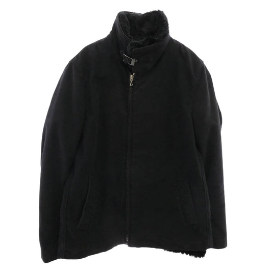 ka::dinsky カディンスキー kdsl-1903 リップヴァンウィンクル コットン ボア ジャケット ブルゾン ライナー付き ブラック系 48【中古】