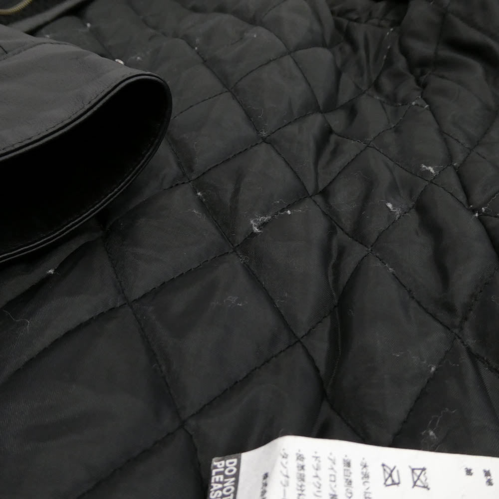 マジックスティック レザー切替 コート ノーカラーコート ブラック系 M【中古】