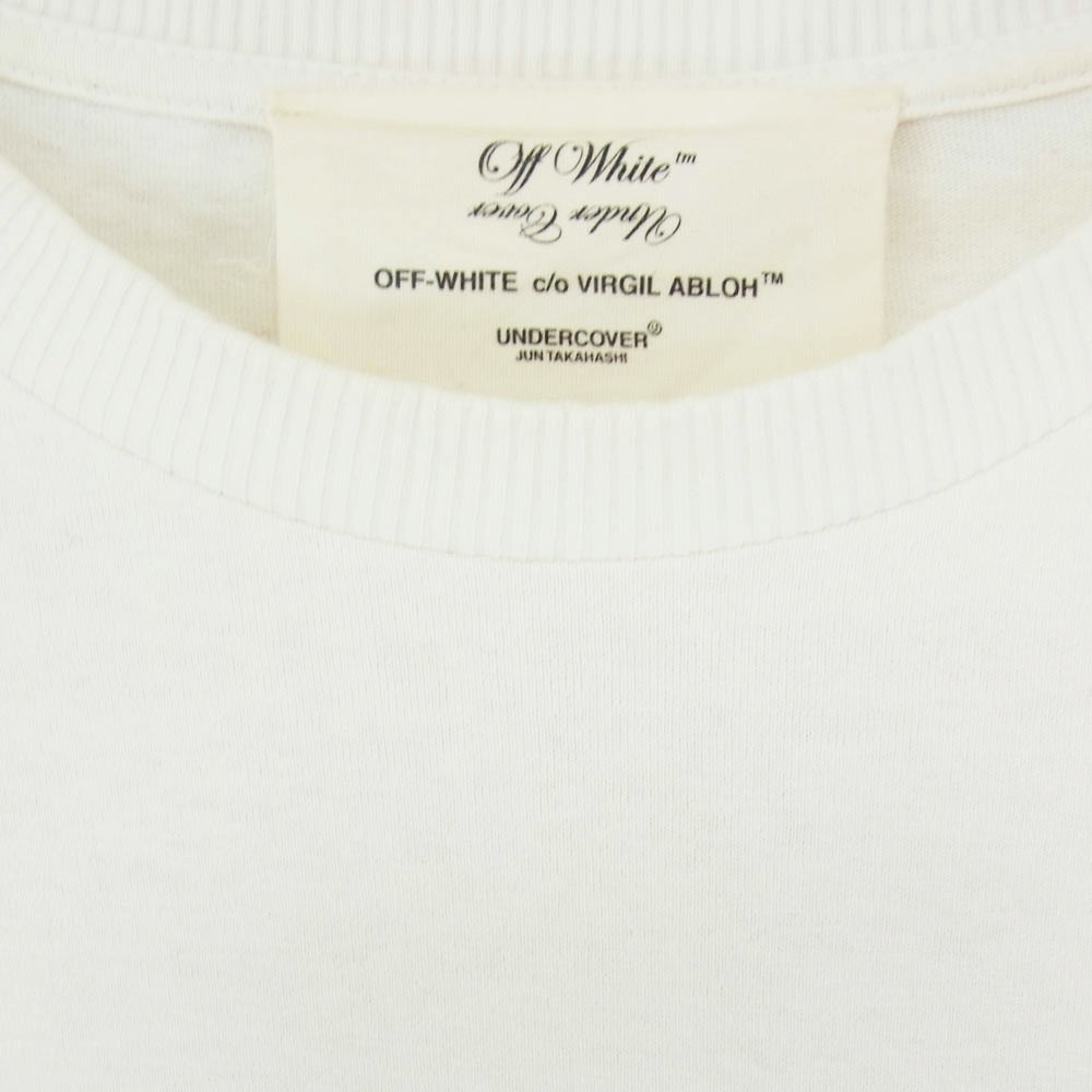 OFF-WHITE オフホワイト 19AW OMAA061G19877011 × UNDERCOVER HAND DART TEE アンダーカバー ハンド バックプリントデザイン クルーネック 半袖 Tシャツ ホワイト系 M【中古】