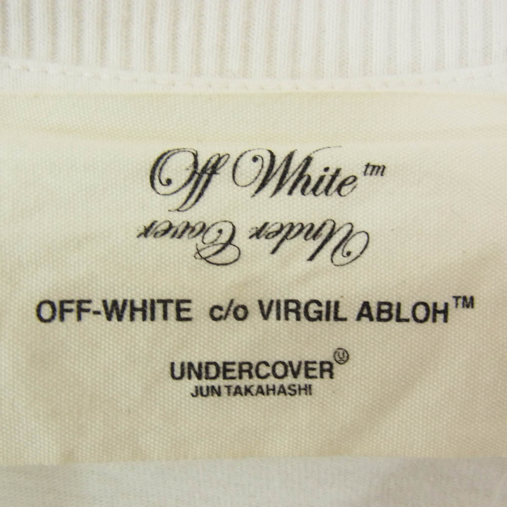 OFF-WHITE オフホワイト 19AW OMAA061G19877011 × UNDERCOVER HAND DART TEE アンダーカバー ハンド バックプリントデザイン クルーネック 半袖 Tシャツ ホワイト系 M【中古】